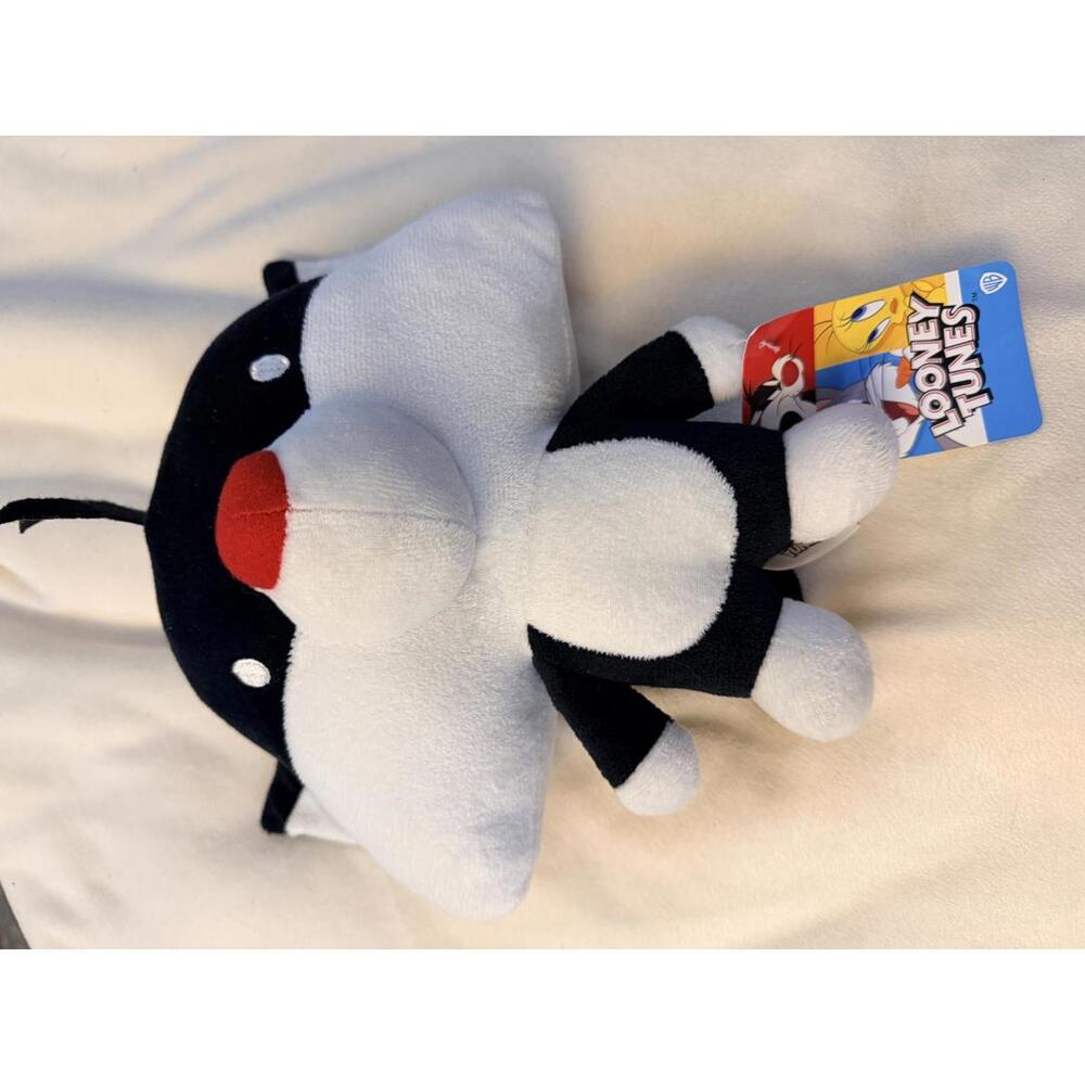 Looney Tunes Sylvester the Cat Plush Stuffed Animal Warner Bros NWT Black White